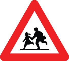 Traffic Prohibition and Road Safety Signs Icon Set Isolated on White