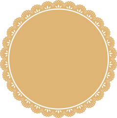 円形のレースフレーム　レトロポップ