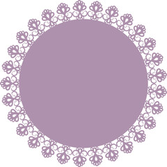円形のレースフレーム　レトロポップ