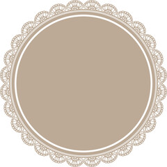 円形のレースフレーム　レトロポップ