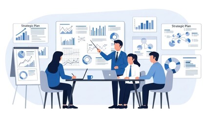 business people working in a meeting