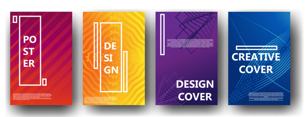 Captivating Design: A collection of modern and stylish poster designs, each with its unique color palette and artistic flair. Capturing the essence of innovation and visual appeal.