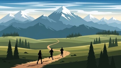 mountain landscape in the morning