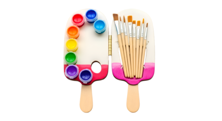 Paintbrushes and Paints for Artistic Creativity.