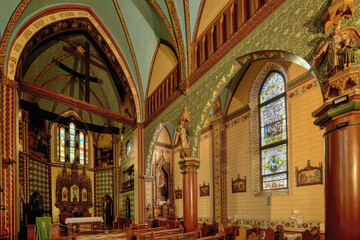 Rousse, Serbia &ndash; October 06, 2025 : Saint Paul of the Cross cathedral, Interior, Rousse, Bulgaria