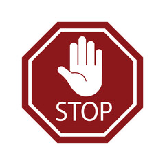 Traffic sign stop. Prohibition sign. Vector illustration Art