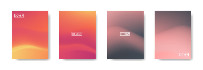 Color Harmony: A collection of four gradient backgrounds, each showcasing a different color scheme, offers a harmonious display of vibrant and soft hues that are perfect for creative projects.