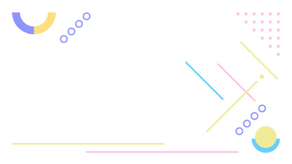 Memphis style geometric background with pastel colors. Vector art.
