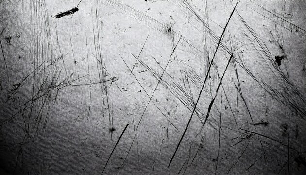 scratch overlay aged surface texture gray background black scratches and noise on white wall - Powered by Adobe