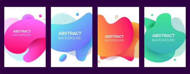 Vector modern futuristic covers set