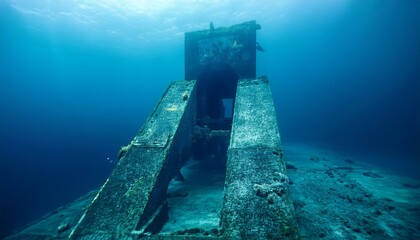 mysterious concrete structure in deep ocean waters