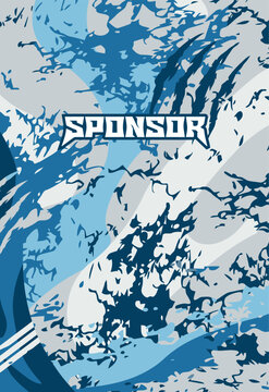 Professional Football Jersey Template with Abstract Background Design