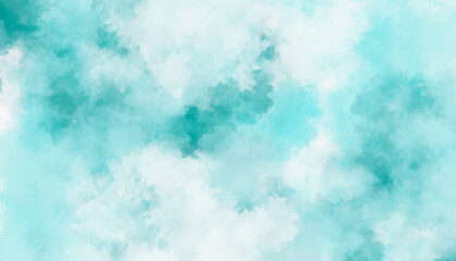 Blue and White Abstract Watercolor Background