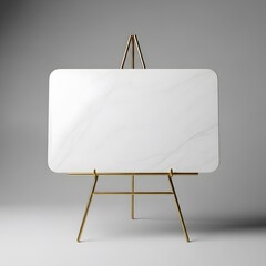 미니멀 수직 대리석 골드 이젤