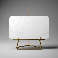 미니멀 수직 대리석 골드 이젤