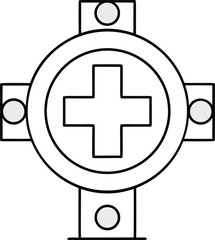 Obraz premium patience buffer icon line art vector illustration on transparent background