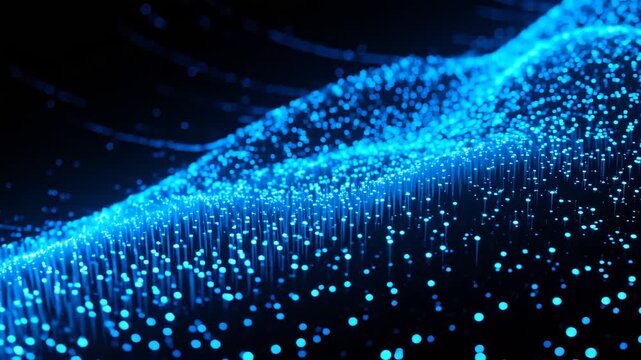BlueLightWaveonDarkBackground