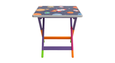 Colorful Table with Polka Dot Top.