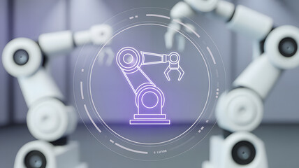 Fototapeta premium Advanced robotic arm technology in action