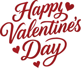 Elegant Happy Valentine&rsquo;s Day Calligraphy