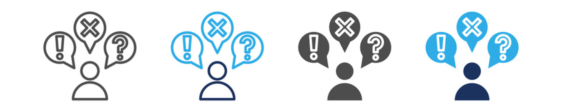 customer complaint  icon sheet with multi style