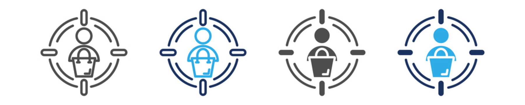 customer focus  icon sheet with multi style
