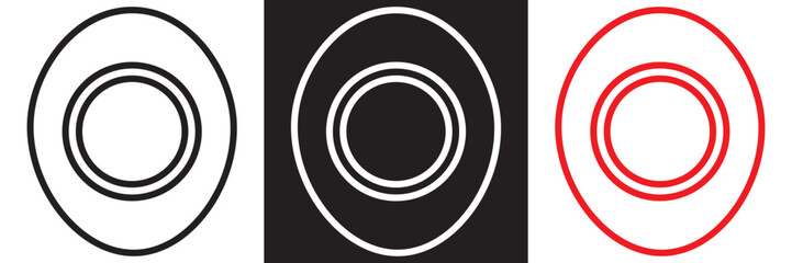 Target icon with mouse cursor arrow. Simple target symbol with cursor arrow representing focus, precision, clicking, goal setting, and digital interaction concepts.EPS10/AI.