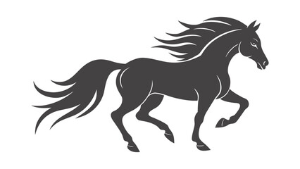 Obraz premium horse silhouette vector on white background
