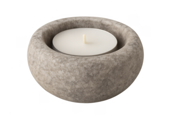 Stone tea light holder for spa zen meditation decor