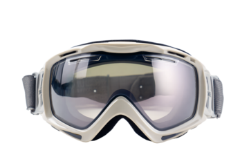 Protective Ski Goggles on White Background