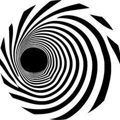 Obraz premium abstract black and white swirl illusion