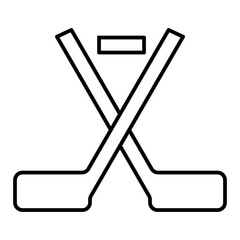 ice hockey line icon with editable stroke