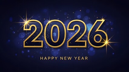 Outline 2026 Design | Minimalist New Year Card | minimalist