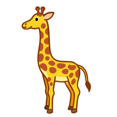 Cute Giraffe Baby Animal Vector Illustration