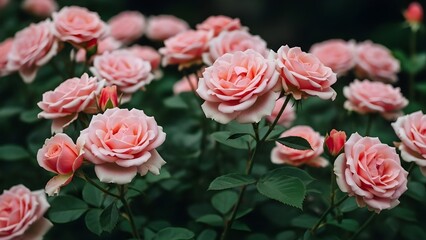 Happy valentine's day festival image with beautiful pink roses