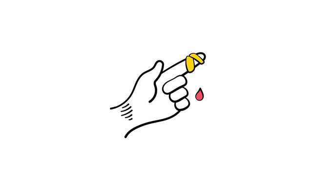Get this creatively designed hand drawn animated icon of finger injury, ready to use vector animated