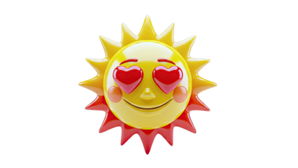 Smiling Sun with Heart Eyes Emoji