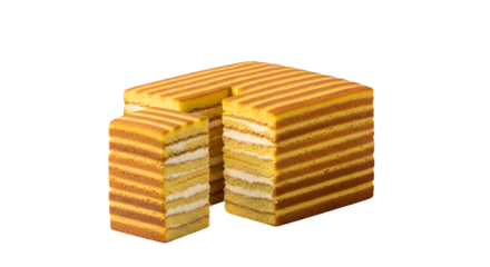 Stack of Golden Brown Wafer Biscuits.