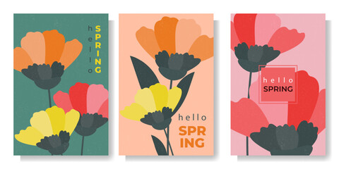 A set of three spring posters