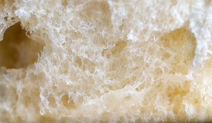 Bread texture macro shot. Close up bread surface background