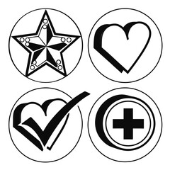 Set of symbolic icons