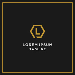 pl or lp hexagon logo