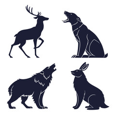 Wildlife silhouettes