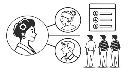 Diverse team members connect and collaborate for a shared goal.