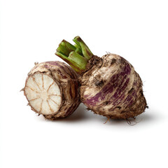 Freshly harvested taro root showcasing its unique texture