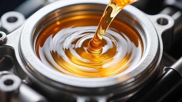 MetalCoffeeMachinePouringGoldenLiquid