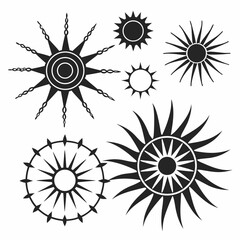 Abstract sun designs