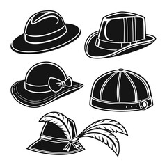 Collection of vintage hats