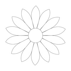 Floral Flower SVG Cut File, Elegant Botanical Line Art, Floral Vector Design for Cricut and Silhouette, Coloring Pages