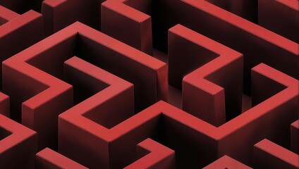 Red Maze - A Complex Path to Navigate.